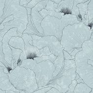Beautiful seamless background with flowers Plant Paeonia arborea (Tree peony)