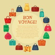 Flat travelling poster