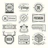 set of vintage logos badges and labels