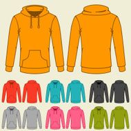 Set of templates colored sweatshirts for women N2