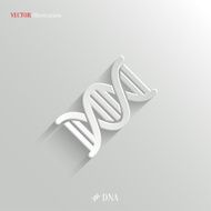 DNA icon - vector white app button