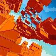 3D Background Vector Architecture