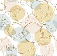Bright seamless linear pattern with circles