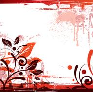 Floral red background N3