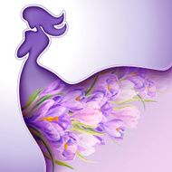Beautiful young woman with flowers N8