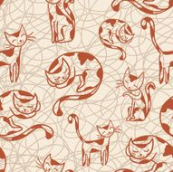 Cats seamless pattern N3