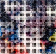 abstract colorful polka dot style beautiful woman&#039;s face pattern background N2