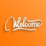 Welcome lettering Greeting Card N2