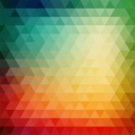 Retro mosaic pattern of geometric triangle shapes N31