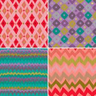 Set of Ikat Seamless Patterns N5