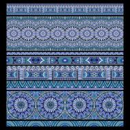 ethnic seamless stripes background set N2
