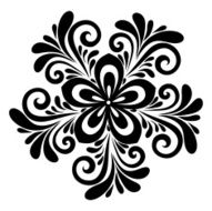beautiful floral pattern a design element in the old style N6