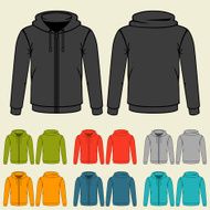 Set of templates colored sweatshirts for men N2