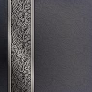 Card with seamless border and elegant leaf abstract background