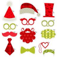 Christmas Photobooth Party set - Glasses hats lips mustaches