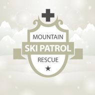 logotype mountain ski patrol rescue