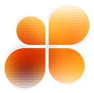 Drop-shaped banners - orange