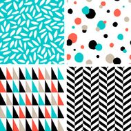 Set of abstract seamless patterns N26