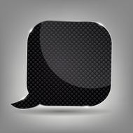 Realistic glass speech bubble Vector illustration N2