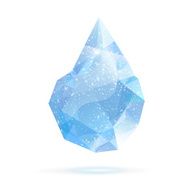 Geometric crystal blue drop Vector