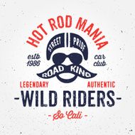 Vintage hot rod bike inspired apparel fashion print design