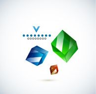 Vector abstract cubes background N3