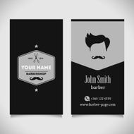 Hair salon barber shop Business Card design template N5