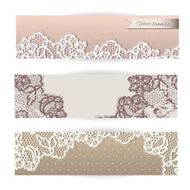 Vintage vector web banners -- lace N2