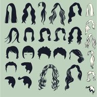 hair silhouettes woman hairstyle