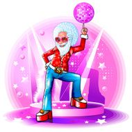 Santa disco dancer