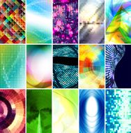 Abstract vertical background set