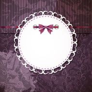 vintage frame with bow vector illustration N18