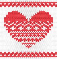 Knitted vector heart N3