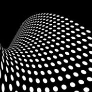 abstract black and white wave polka dots pattern background N3