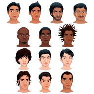 Indian black asian and latino men