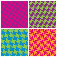 Neon Houndstooth Patterns