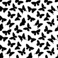 Beautiful seamless background with butterflies silhouettes N2
