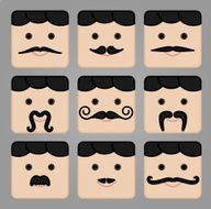 Hand drawn mustache N2