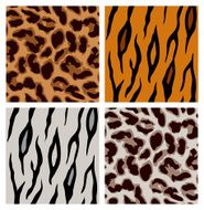 seamless leopard and tiger patterns