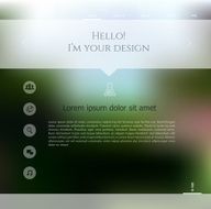 Blurred web design template N15