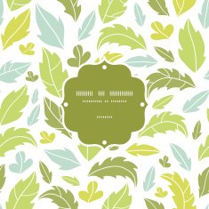 Leaves silhouettes frame seamless pattern background