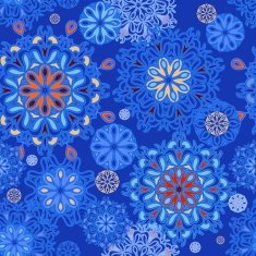 Seamless winter pattern with snowflakes N4