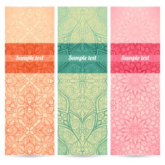 set of three banners