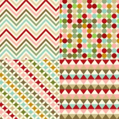 seamless zig zag geometric and dots pattern