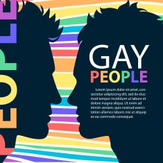 Profiles of two men homosexual couple N2