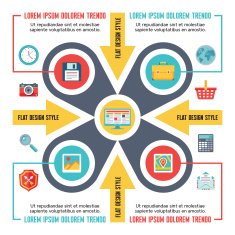 Infographic Concept for Presentation in Flat Design Style N2