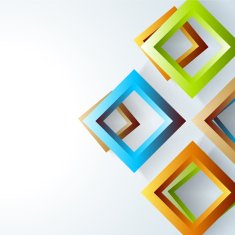 abstract 3D square pattern banner background N2