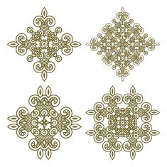 Set Stylized Aztec ornaments