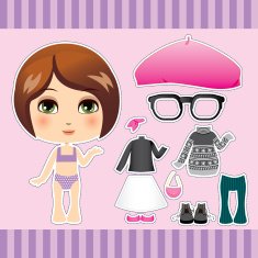 Brunette Fashion Girl