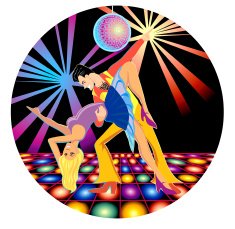 Hot Disco Dancing Couple